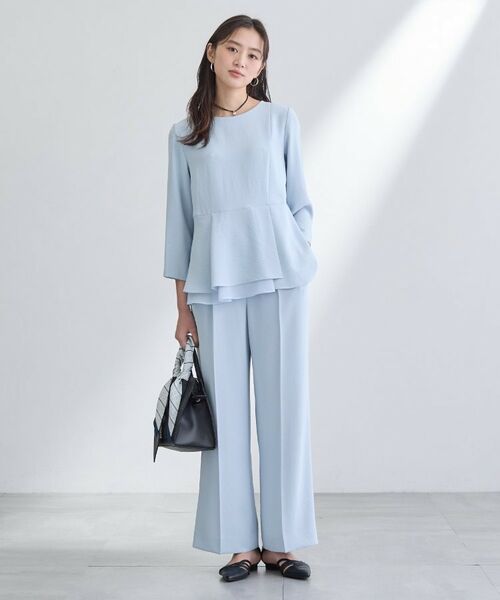 INDIVI / インディヴィ シャツ・ブラウス | 【洗える/UVケア/SETUP可】こなれペプラムブラウス | 詳細12