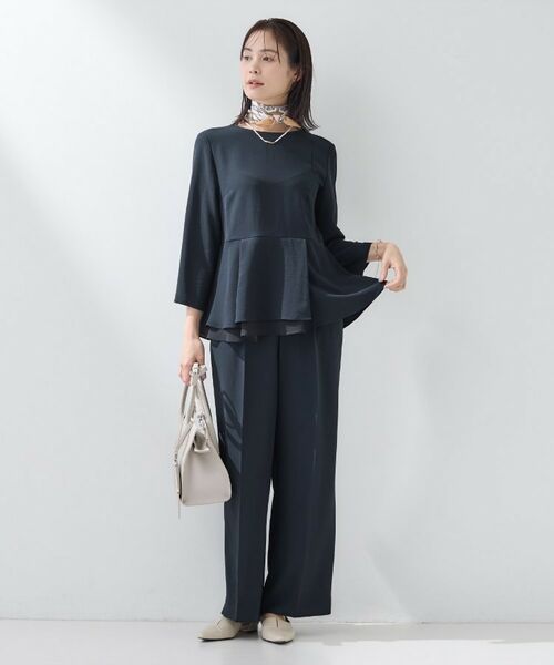 INDIVI / インディヴィ シャツ・ブラウス | 【洗える/UVケア/SETUP可】こなれペプラムブラウス | 詳細16