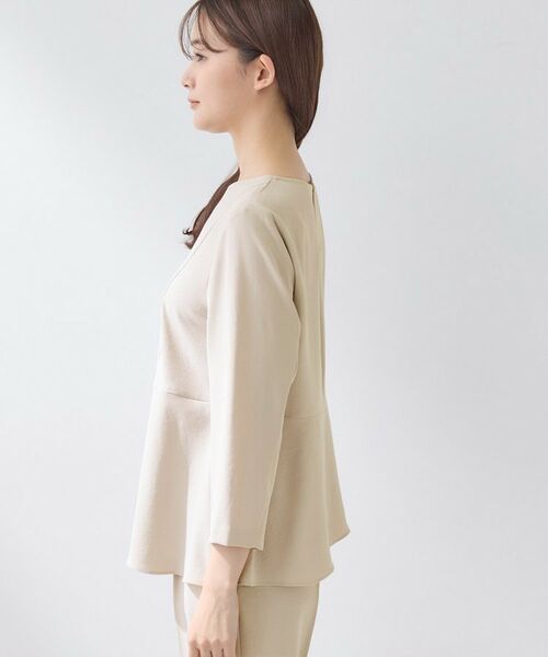 INDIVI / インディヴィ シャツ・ブラウス | 【洗える/UVケア/SETUP可】こなれペプラムブラウス | 詳細19