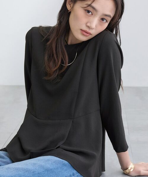 INDIVI / インディヴィ シャツ・ブラウス | 【洗える/UVケア/SETUP可】こなれペプラムブラウス | 詳細2