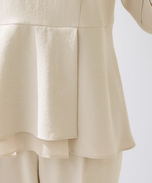 INDIVI / インディヴィ シャツ・ブラウス | 【洗える/UVケア/SETUP可】こなれペプラムブラウス | 詳細24