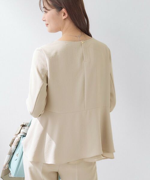 INDIVI / インディヴィ シャツ・ブラウス | 【洗える/UVケア/SETUP可】こなれペプラムブラウス | 詳細7
