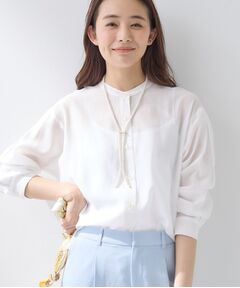 INDIVI / インディヴィ シャツ・ブラウス | 【2WAY／シアー】バイアスチェック柄＆無地 カシュクールシャツ