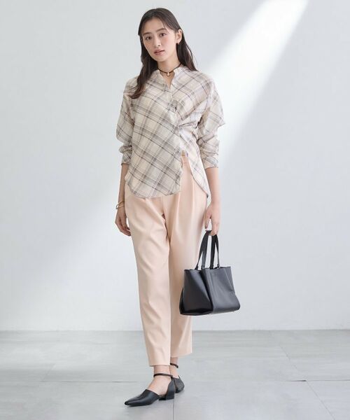 INDIVI / インディヴィ シャツ・ブラウス | 【2WAY／シアー】バイアスチェック柄＆無地 カシュクールシャツ | 詳細12