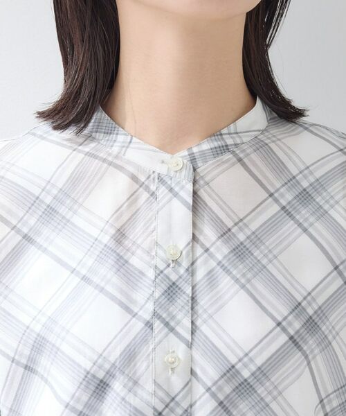 INDIVI / インディヴィ シャツ・ブラウス | 【2WAY／シアー】バイアスチェック柄＆無地 カシュクールシャツ | 詳細17