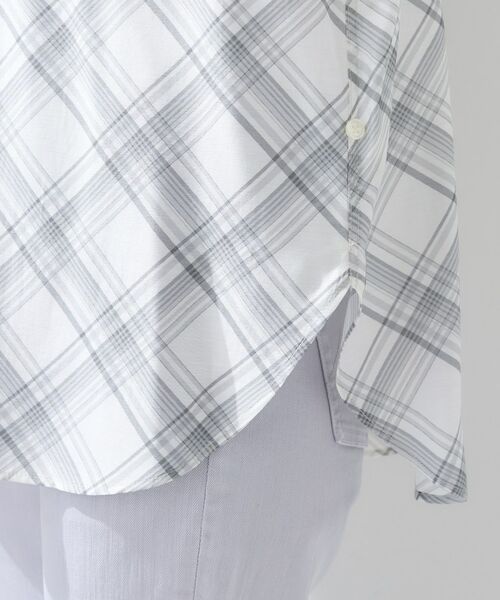 INDIVI / インディヴィ シャツ・ブラウス | 【2WAY／シアー】バイアスチェック柄＆無地 カシュクールシャツ | 詳細19