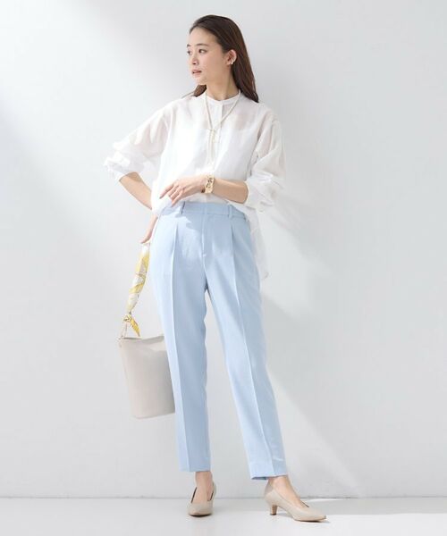 INDIVI / インディヴィ シャツ・ブラウス | 【2WAY／シアー】バイアスチェック柄＆無地 カシュクールシャツ | 詳細3