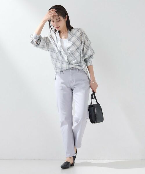 INDIVI / インディヴィ シャツ・ブラウス | 【2WAY／シアー】バイアスチェック柄＆無地 カシュクールシャツ | 詳細8