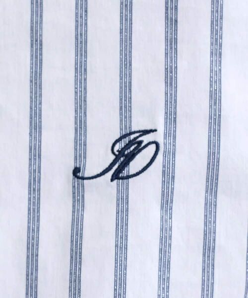 INDIVI / インディヴィ シャツ・ブラウス | 【2WAY／洗える】ラメストライプ コットン混シャツ | 詳細13