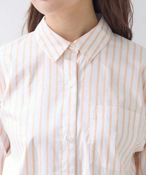 INDIVI / インディヴィ シャツ・ブラウス | 【2WAY／洗える】ラメストライプ コットン混シャツ | 詳細19