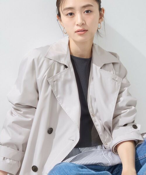 INDIVI / インディヴィ トレンチコート | 【撥水/UVケア/2WAY】超軽量ライナー付ライトトレンチコート(グレージュ(050))