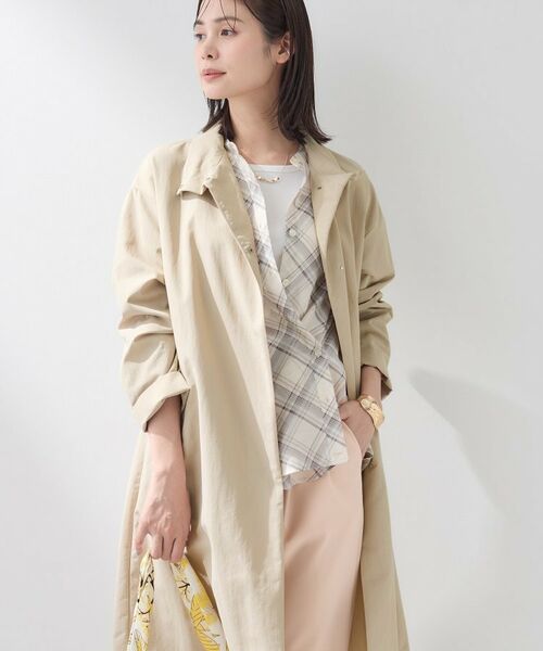 INDIVI / インディヴィ その他アウター | 【撥水/軽量】ミニマル スタンドカラーコート(ベージュ(052))