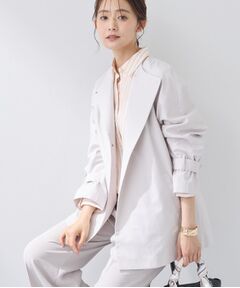 INDIVI / インディヴィ トレンチコート | 【撥水/軽量】ミドル丈 ミニマルトレンチコート