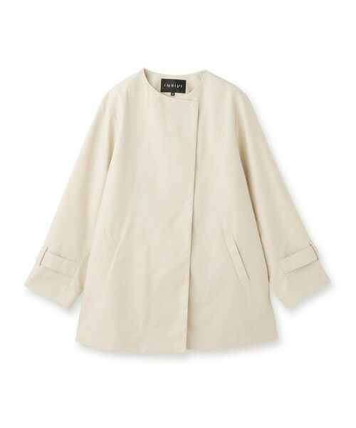 INDIVI / インディヴィ トレンチコート | 【撥水/軽量】ミドル丈 ミニマルトレンチコート | 詳細1