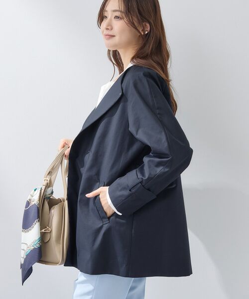 INDIVI / インディヴィ トレンチコート | 【撥水/軽量】ミドル丈 ミニマルトレンチコート | 詳細10