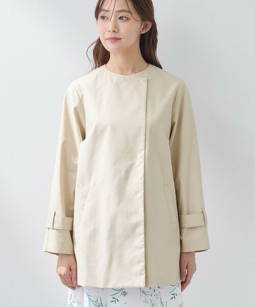 INDIVI / インディヴィ トレンチコート | 【撥水/軽量】ミドル丈 ミニマルトレンチコート | 詳細14