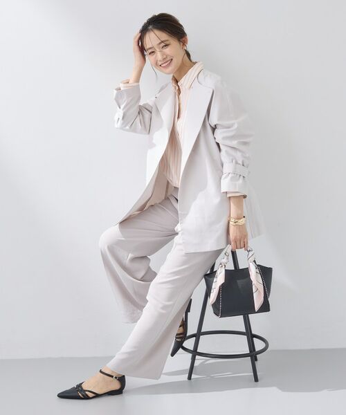 INDIVI / インディヴィ トレンチコート | 【撥水/軽量】ミドル丈 ミニマルトレンチコート | 詳細4