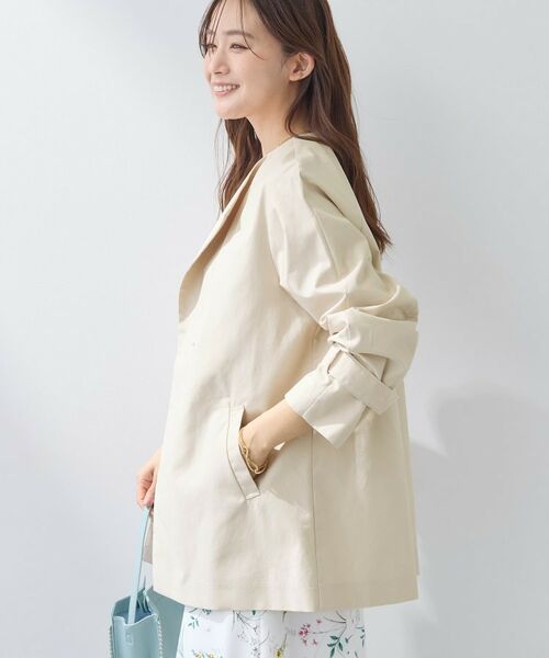 INDIVI / インディヴィ トレンチコート | 【撥水/軽量】ミドル丈 ミニマルトレンチコート | 詳細6