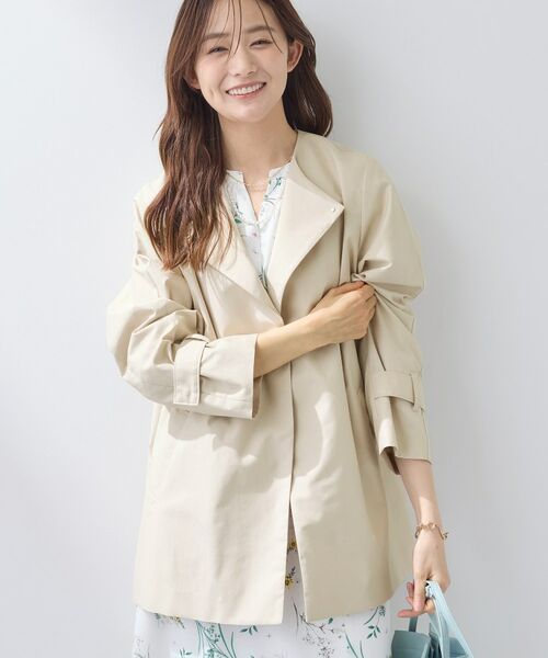 INDIVI / インディヴィ トレンチコート | 【撥水/軽量】ミドル丈 ミニマルトレンチコート | 詳細7