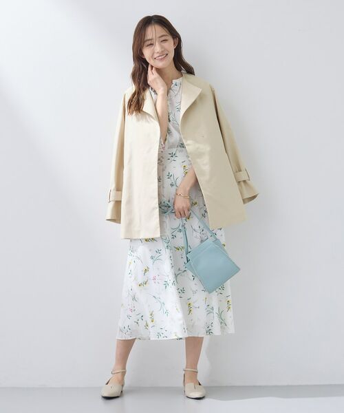 INDIVI / インディヴィ トレンチコート | 【撥水/軽量】ミドル丈 ミニマルトレンチコート | 詳細8