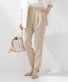 INDIVI / インディヴィ パンツ | 【褒められパンツ／高ストレッチ】タックテーパードパンツ