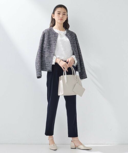 INDIVI / インディヴィ パンツ | 【褒められパンツ/高ストレッチ】タックテーパードパンツ | 詳細16