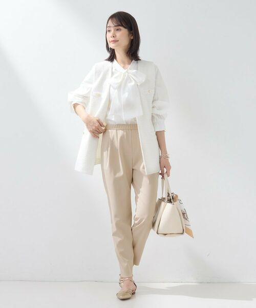 INDIVI / インディヴィ パンツ | 【褒められパンツ/高ストレッチ】タックテーパードパンツ | 詳細4