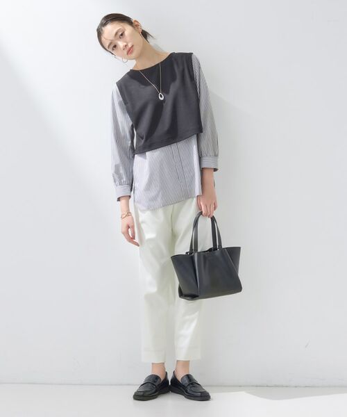 INDIVI / インディヴィ パンツ | 【褒められパンツ/高ストレッチ】タックテーパードパンツ | 詳細8