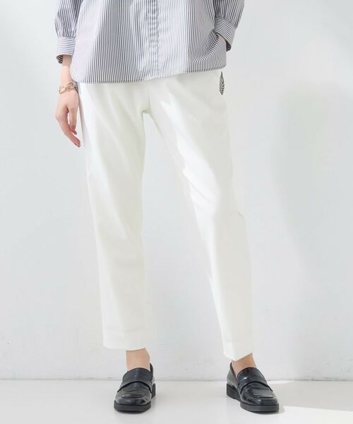 INDIVI / インディヴィ パンツ | 【褒められパンツ/高ストレッチ】タックテーパードパンツ(ホワイト(001))