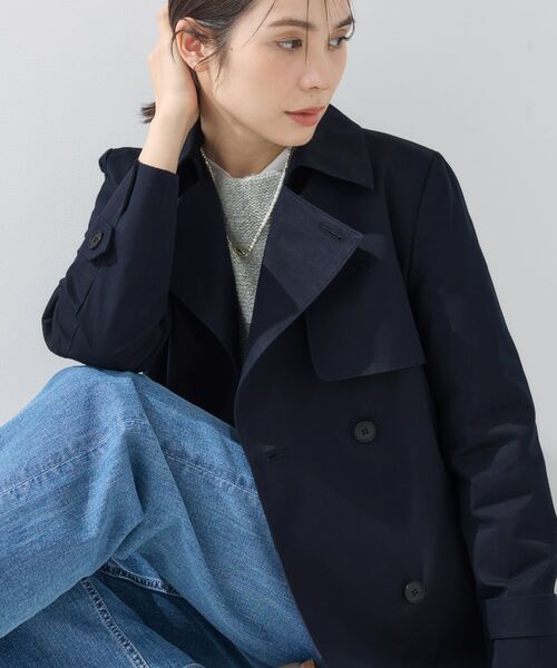 INDIVI / インディヴィ トレンチコート | 【撥水/UVケア】名品トレンチコート(ネイビー(094))