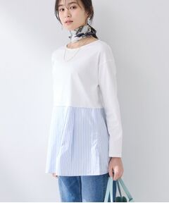 INDIVI / インディヴィ カットソー | 【レイヤードにおすすめ】切り替えデザイントップス