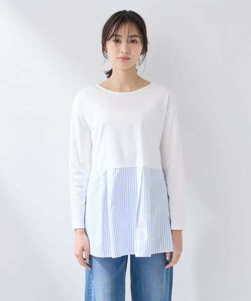 INDIVI / インディヴィ カットソー | 【レイヤードにおすすめ】切り替えデザイントップス | 詳細10
