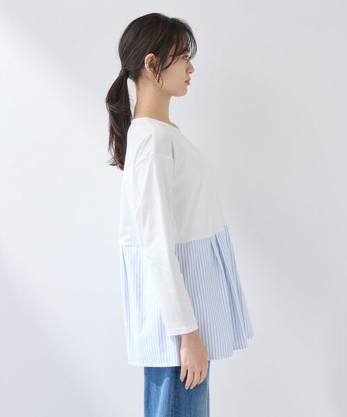 INDIVI / インディヴィ カットソー | 【レイヤードにおすすめ】切り替えデザイントップス | 詳細11