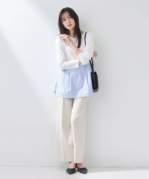 INDIVI / インディヴィ カットソー | 【レイヤードにおすすめ】切り替えデザイントップス | 詳細4