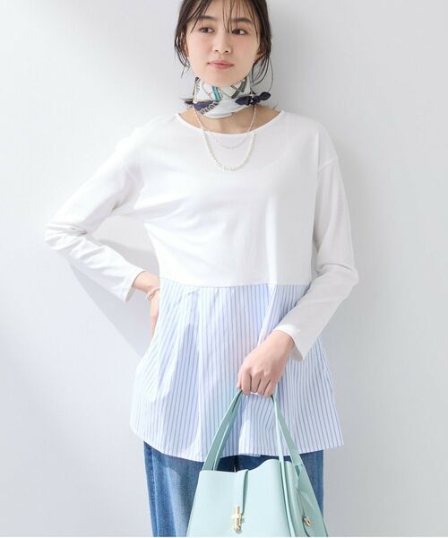 INDIVI / インディヴィ カットソー | 【レイヤードにおすすめ】切り替えデザイントップス | 詳細6