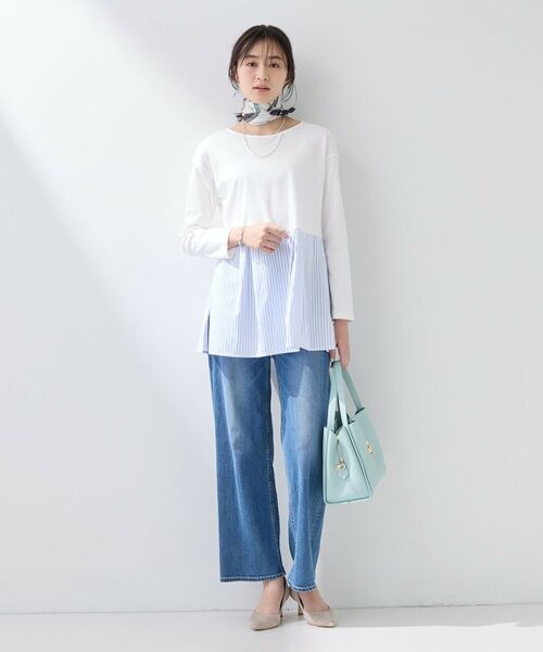 INDIVI / インディヴィ カットソー | 【レイヤードにおすすめ】切り替えデザイントップス | 詳細8