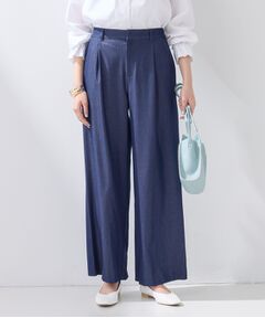 INDIVI / インディヴィ パンツ | 【デニム調素材】きれいめワイドパンツ