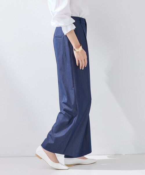 INDIVI / インディヴィ パンツ | 【デニム調素材】きれいめワイドパンツ | 詳細2
