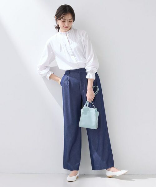 INDIVI / インディヴィ パンツ | 【デニム調素材】きれいめワイドパンツ | 詳細4