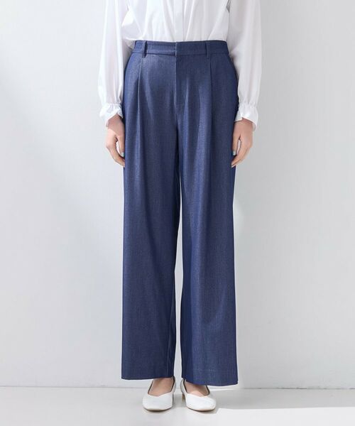 INDIVI / インディヴィ パンツ | 【デニム調素材】きれいめワイドパンツ | 詳細6
