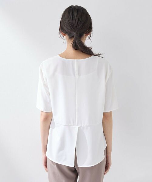 INDIVI / インディヴィ カットソー | 【SETUP可能】エアリーバックシャンブラウス | 詳細12