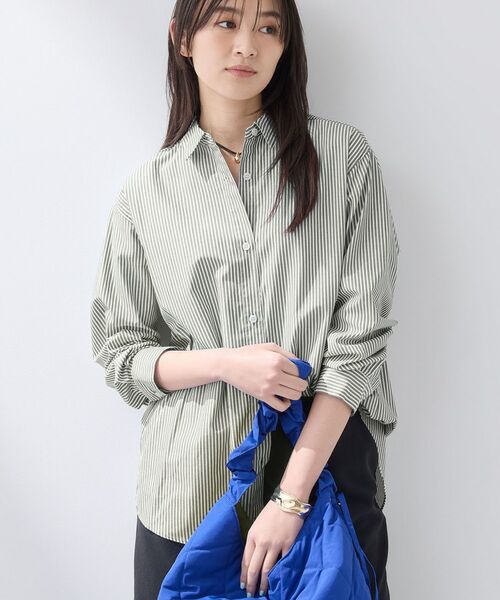 INDIVI / インディヴィ シャツ・ブラウス | 【羽織りとしても活躍】ベーシックレギュラーシャツ（グレー(312)）