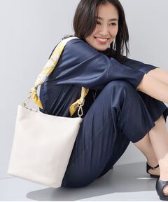 INDIVI / インディヴィ ハンドバッグ | 【ハンドル2WAY／A4収納】スカーフハンドル バケツバッグ