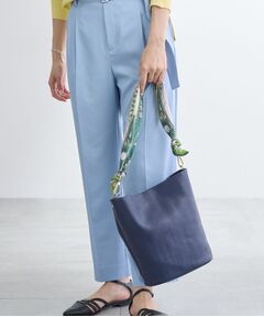 INDIVI / インディヴィ ハンドバッグ | 【ハンドル2WAY／A4収納】スカーフハンドル バケツバッグ