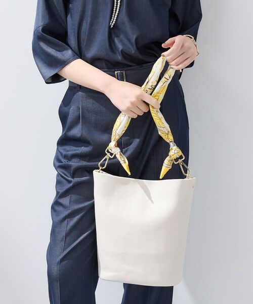 INDIVI / インディヴィ ハンドバッグ | 【ハンドル2WAY／A4収納】スカーフハンドル バケツバッグ | 詳細1