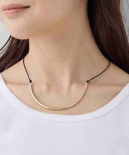 INDIVI / インディヴィ ネックレス・ペンダント・チョーカー | 【長さ調整自由】メタルカーブバーネックレス | 詳細4