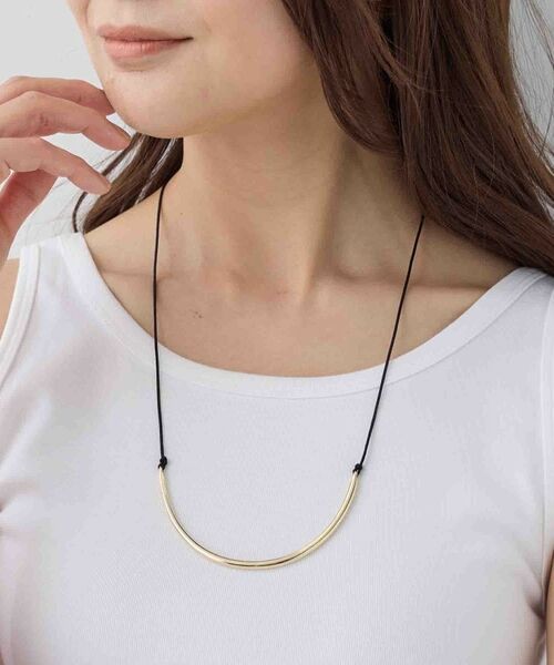 INDIVI / インディヴィ ネックレス・ペンダント・チョーカー | 【長さ調整自由】メタルカーブバーネックレス | 詳細5