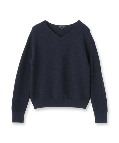 INDIVI / インディヴィ ニット・セーター | 【洗える／軽量】きらめきVネックニット | 詳細1