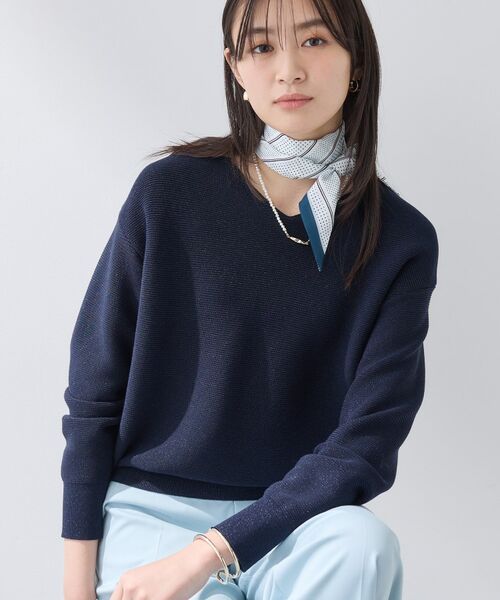 INDIVI / インディヴィ ニット・セーター | 【洗える／軽量】きらめきVネックニット | 詳細10