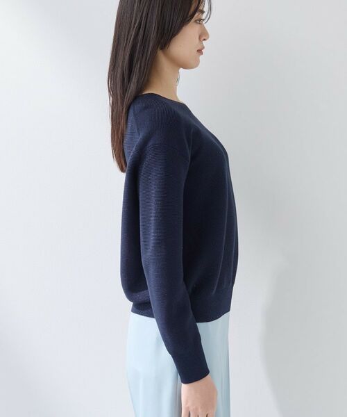 INDIVI / インディヴィ ニット・セーター | 【洗える／軽量】きらめきVネックニット | 詳細15